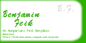 benjamin feik business card